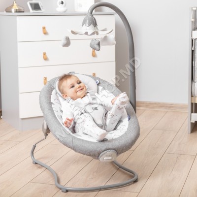 Balansoar electronic multifunctional cu muzica si vibratii Bouncer Сlouds